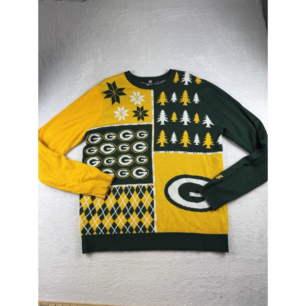 Green Bay Packers Ugly Christmas Sweater NFL Team Apparel Men's Size XL X-Large